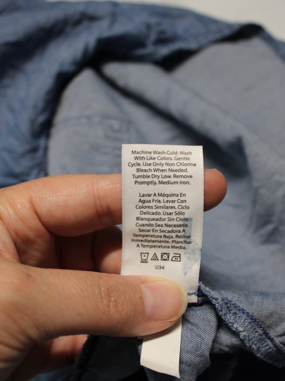 Time and Tru Large Blue Chambray Lyocell Utility Sleeveless Summer Casual Dress - Picture 8 of 9